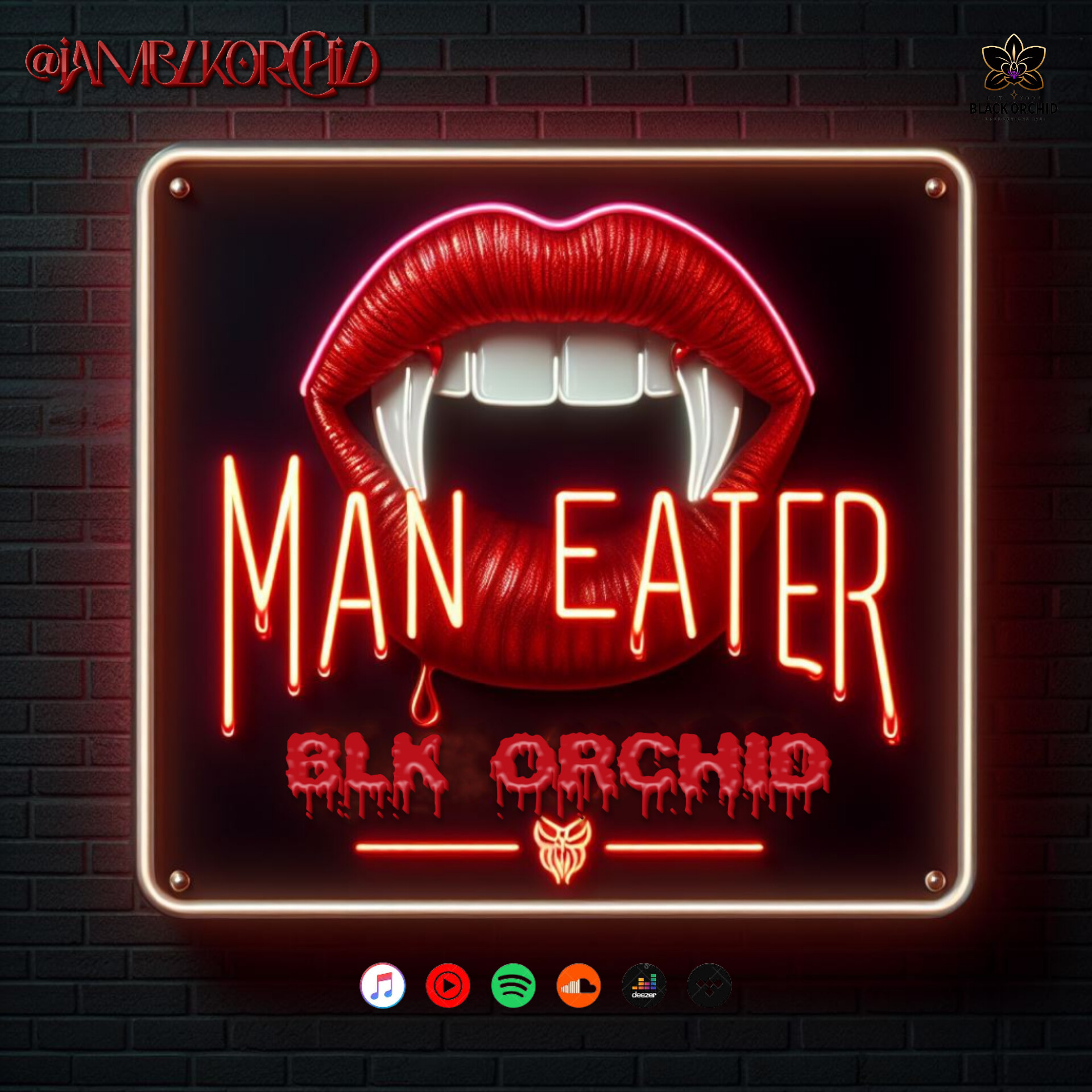 Maneater Neon Sign concept art 