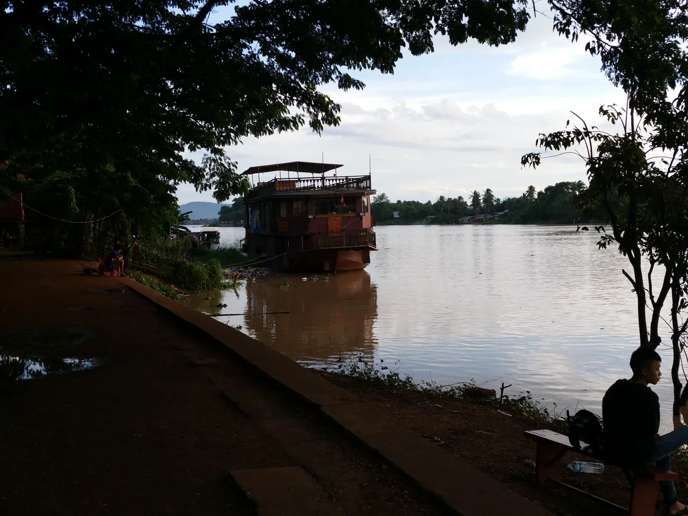 Laos - The Kid and the Boat