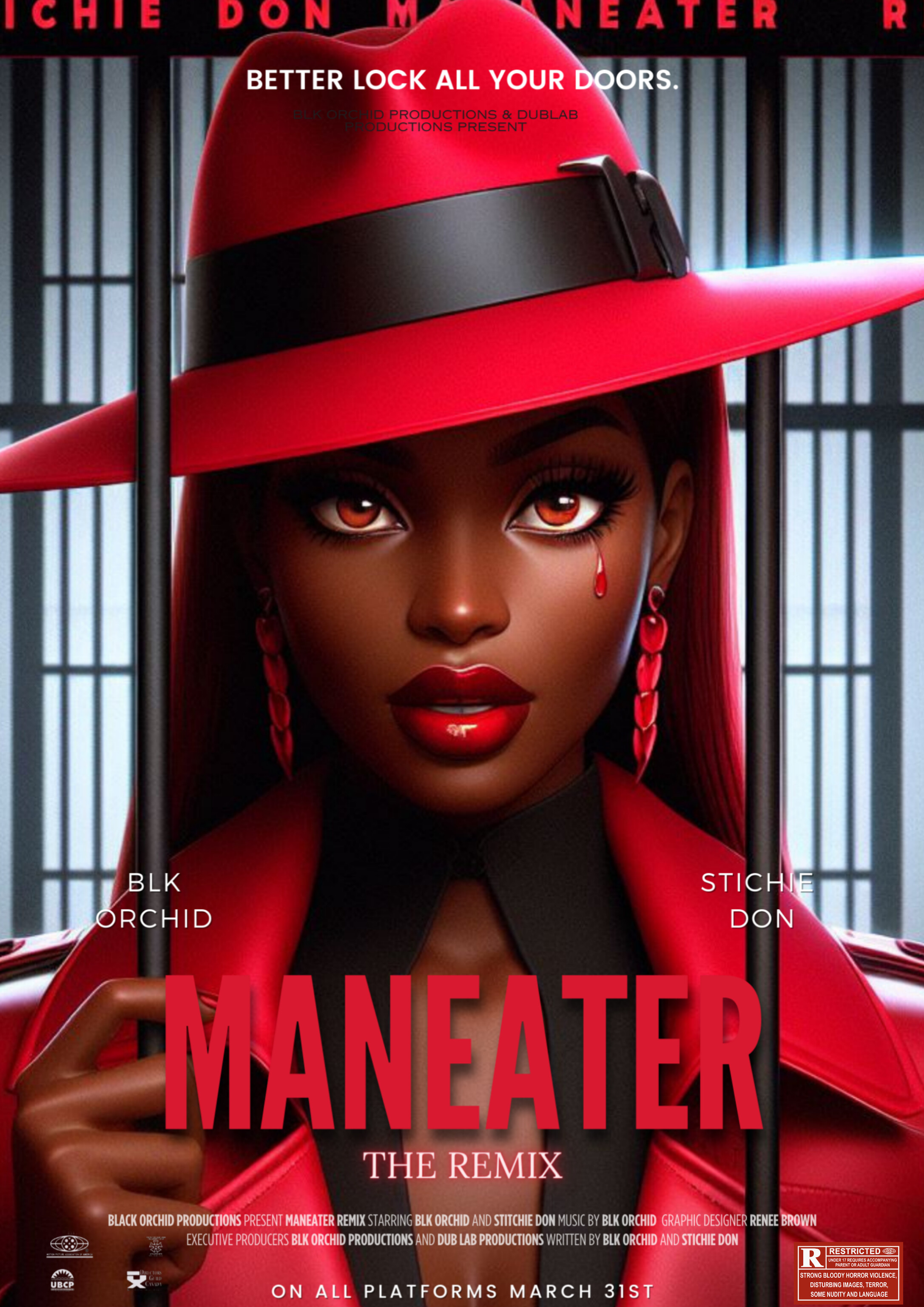 Maneater Remix Movie Poster concept art