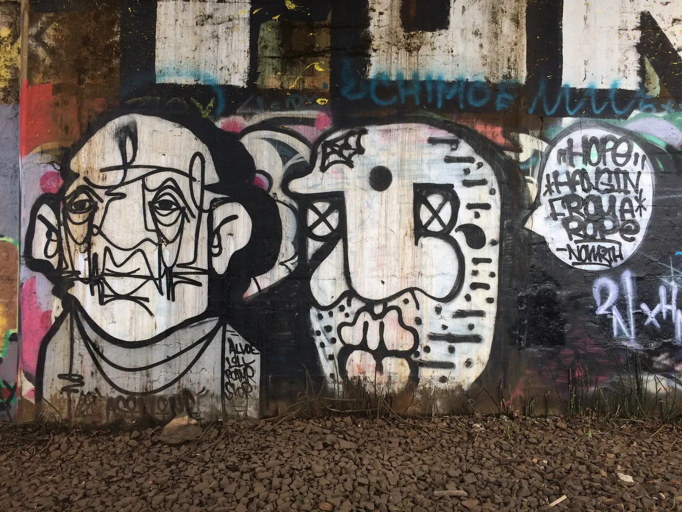 Portland Oregon graffiti - Artist's names unknown